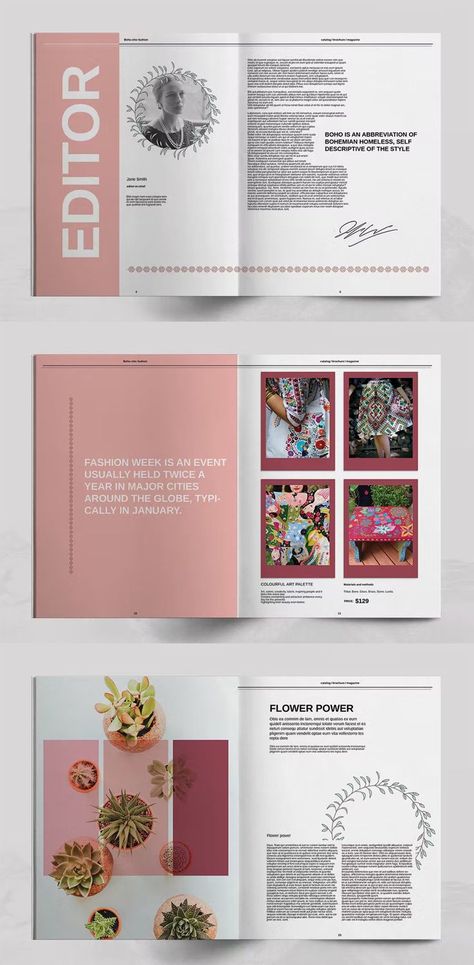 Lifestyle Magazine Layout InDesign. 24 Pages. Boho Magazine Layout, Floral Magazine Layout, Magazine Inner Page Design, Playful Magazine Layout, Magazine Layout Indesign, Flower Magazine Layout, Lifestyle Magazine Design, Magazine Product Layout, Indesign Layout Inspiration Creative