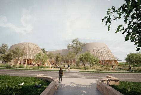 Winning design unveiled for WSU Indigenous Centre of Excellence | ArchitectureAU Cultural Centre Architecture, Indigenous Architecture, Centre Of Excellence, Indigenous Knowledge, Local Architecture, Cultural Centre, Australian Architecture, Center Of Excellence, Indigenous Community