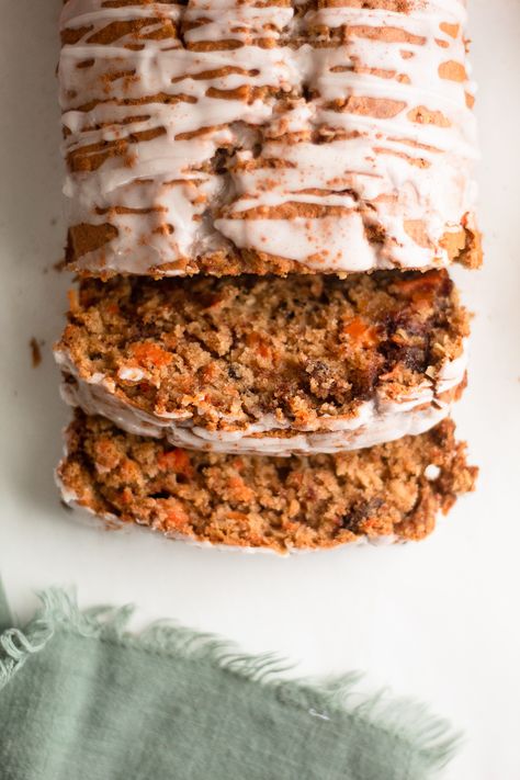 Carrot Cake Bread - Our Balanced Bowl Carrot Bars, Glazed Carrot, Carrot Loaf, Carrot Cake Bread, Classic Carrot Cake, Carrot Cake Loaf, Carrot Bread, Cake Loaf, Glaze For Cake