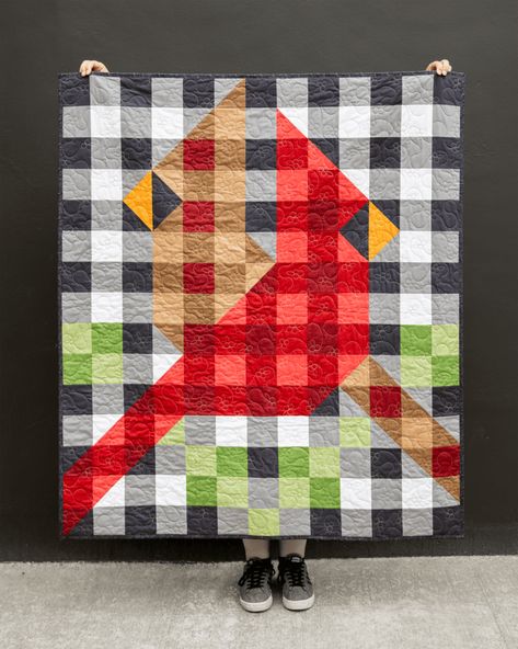 Pixel Quilts, Quilted Crafts, Holiday Quilt Patterns, Plaid Quilts, Connecting Threads, Blanket Design, Quilt Pattern Download, Crocheted Blanket, Quilt Squares