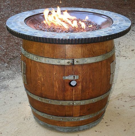 28+ Best Repurposed Old Wine Barrel Ideas & Projects For 2021 Wine Barrel Fire Pit, Barrel Fire Pit, Wine Barrel Decor, Wine Barrel Table, Barrel Ideas, Small Fire Pit, Barrel Projects, Wine Barrel Furniture, Barrel Decor