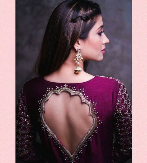 Checkout my YouTube channel for other related designs New Blouse Back Designs, Deep Back Neck Designs For Suits, Grand Saree, Blouse Back Designs, Suit Neck, Indian Blouse Designs, Indian Saris, Unique Wardrobe, Blouse Designs Catalogue