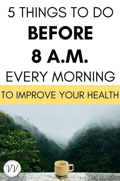 I'm definitely not a morning person, but have been working for a while to try and become more of one. If you want to start a healthy & productive morning routine, but don't know where to begin, this article is perfect for you! I've been trying to figure out the best things to do in the morning to improve my healthy lifestyle, and these 5 things have helped me feel the most energized, happy, and ready to take on the day. What Should You Eat First Thing In The Morning, Best Morning Drink For Health, Best Food To Eat In The Morning, Best Thing To Eat In The Morning, Things To Drink In The Morning, Best Things To Do In The Morning, What To Drink First Thing In The Morning, Best Things To Drink In The Morning, Things To Eat In The Morning