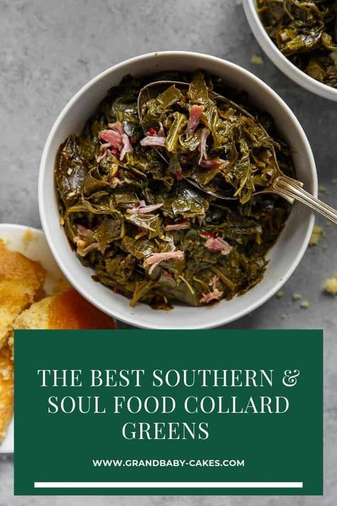 Southern Collard Greens Recipe Easy Southern Collard Greens, Sweet Collard Greens Recipe, Soulfood Collard Greens, Soul Food Greens Recipes, The Best Collard Greens Recipe, Drunken Collard Greens, Soul Food Greens, Southern Greens Soul Food, Best Collard Greens Recipe Soul Food