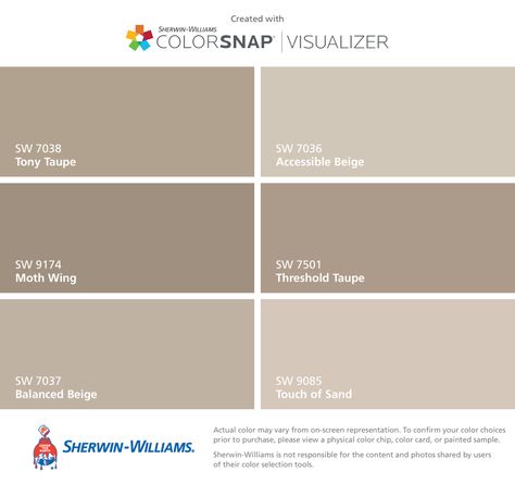 Found on Bing from www.pinterest.co.uk Sherwin Williams Taupe, Tony Taupe, Taupe Paint Colors, Balanced Beige, Taupe Paint, House Paint Color Combination, Accessible Beige, Beige Paint, Moth Wings