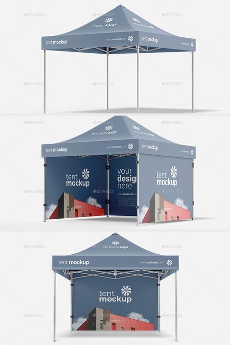 This Display Tent Mockup is Perfect for showcasing your brand designs and making your designs look awesome. You can change the design via Smart Objects and make your work easier. This mockup contains 8 fully editable PSD files. With this mockup, just take a few minutes and clicks, and your designs will look absolutely stunning. Enjoy! Features: Highly Quality Mockup Photoshop Layered Editable Background 5000×3333 Image Size Tent Pop Up Shop, Tent Design Ideas Events, Tent Booth Design, Food Tent Booth Ideas, Tent Booth, Stall Decorations, Gazebo Tent, Mockup Photoshop, Cool Tents