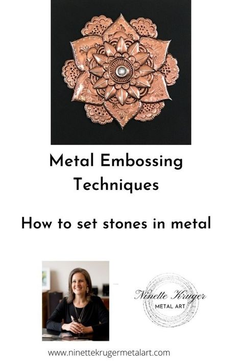 Metal Embossing tutorial Foil Embossing, Pewter Art, Embossing Techniques, Metal Embossing, Mixed Media Techniques, High Relief, Art Courses, Craft Lovers, Mixed Media Projects