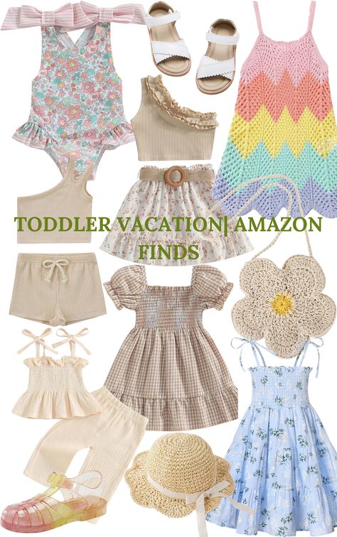 Beach Vacation | Amazon toddler girls | Amazon Finds | Toddler Fashion | Summer girls outfits | Spring | Summer break | Amazon girls | Amazon Fits Toddler Cruise Outfits, Toddler Vacation Outfits, Toddler Beach Outfit, Clothes For Beach Vacation, Summer Girls Outfits, Amazon Fits, Toddler Vacation, Amazon Girl, Vacation Fits