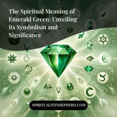 Feeling curious about the spiritual meanings associated with different colors, especially emerald green? My post simplifies the symbolism and significance of emerald green in spirituality, shining light on its energy and spiritual associations. Pin it now to easily consult this enlightening guide on emerald green's spiritual meaning whenever you wish. Emerald Meaning, Emerald Green Stone, Shining Light, Dream Symbols, Spiritual Meaning, Meditation Practices, Spirituality Energy, Spiritual Practices, Emotional Healing