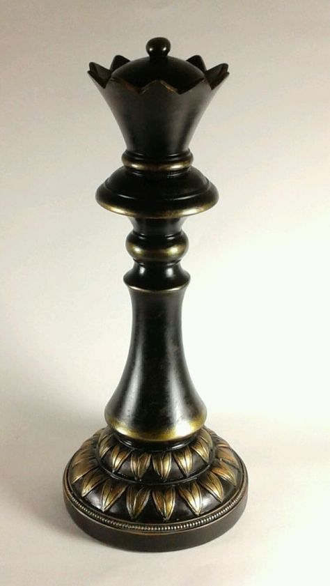 CHESS Decorative Piece Queen Collectible Library Unique Decor Art Gift Large NEW #Unbranded #Modern Black Queen Chess Piece Aesthetic, Queen Chess Piece Aesthetic, Cinder Fall, King Chess Piece, Queen Chess, Queen Chess Piece, Chess Queen, Chess Players, Black Sails