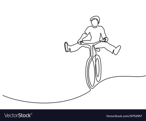 Bicycle Drawing, Drawing Man, Hand Icon, Bicycle Tattoo, Illustration Picture, Bike Tattoos, Continuous Line Drawing, Hand Embroidery Tutorial, Bicycle Art