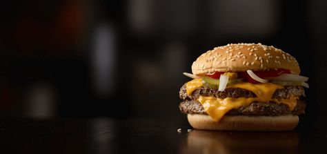 Double Quarter Pounder® with Cheese Healthy Hamburger Recipes, Healthy Mcdonalds, Quarter Pounder, Mcdonald Menu, Fast Food Items, Eat This Not That, High Fat Foods, Fat Foods, Nutrient Rich Foods