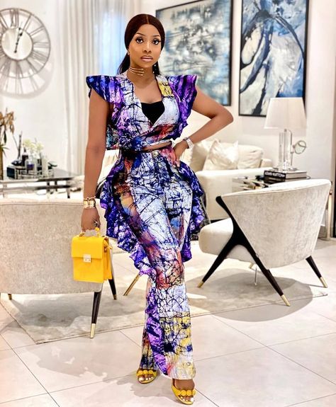 Ankara Collections shared a post on Instagram: “Beautiful latest adire style outfit #ankaracollections #adire” • Follow their account to see 15.8k posts. Adire Top And Trouser, Ankara Jumpsuit Styles, Beautiful Ankara Styles, Ankara Long Gown Styles, Latest Ankara Styles, Tie Dye Fashion, Ankara Style, Ankara Dress, Trouser Style