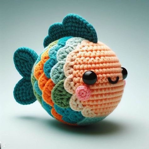 Crochet Fish Amigurumi Pattern Step By Step Useful Items To Crochet, Crochet Fish Amigurumi, Free Fish Crochet Pattern, Amigurumi Fish Free Pattern, Fish Amigurumi Free Pattern, Crochet Amigurumi Ideas, Crochet Fish Pattern Free, Crochet Fish Patterns, Fish Crochet