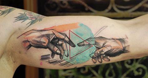 touch of god tattoo Michelangelo Tattoo, Art Inspired Tattoos, Painting Tattoo, Music Tattoo, Book Tattoo, Sopot, Abstract Tattoo, Hand Tattoo, Minimal Tattoo