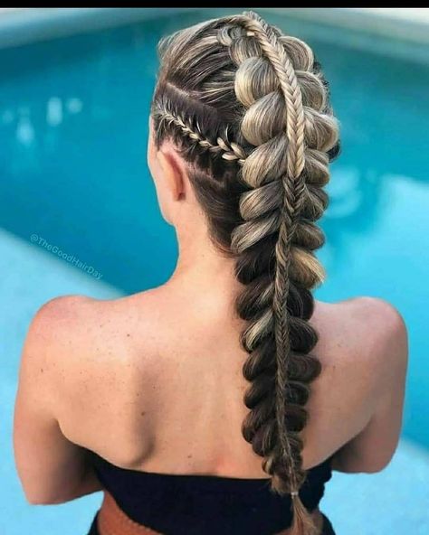 Stacked Braids, Fast Braids, Viking Braids, Bridal Braids, Viking Hair, Fishtail Braid, Beautiful Braids, Hair Stylies, Braided Hair