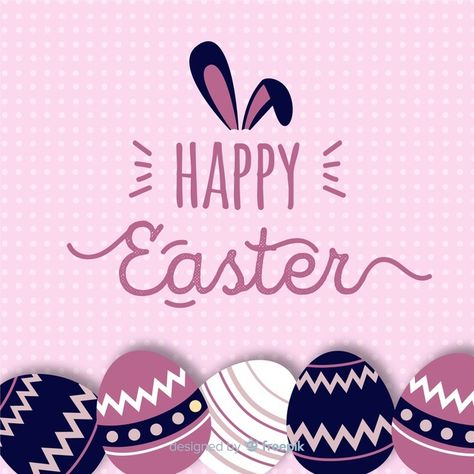 Easter Day Ideas, Cute Easter Cards, Simple Easter Eggs, Happy Easter Wallpaper, Easter Pics, Happy Easter Quotes, Easter Illustration, Pink Crafts, Easter Quotes