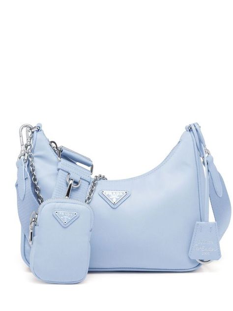 Light Blue Dior Bag, Prada Blue Bag, Prada Re Edition Bag, Prada Nylon Bag, Prada Re Edition 2005, Prada Re Edition, Best Designer Bags, Prada Shoulder Bag, Hobo Crossbody Bag