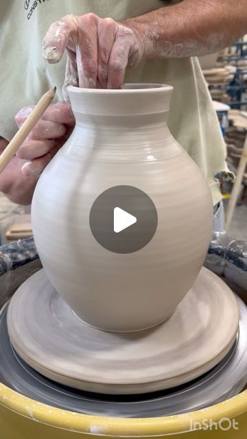 Mike on Instagram: "Made a few round vases.   #pottery #ceramics #clay #vases #handthrownceramics #handthrown #wheelthrown #wheelthrownpottery" Throwing Pottery Vases, Round Pottery Vase, Beginner Pottery Wheel Vase, Wheel Thrown Pottery Vases, Wheel Thrown Vases, Altered Wheel Thrown Pottery, Ceramic Vase Wheel Thrown, Round Vase, Wheel Thrown Pottery