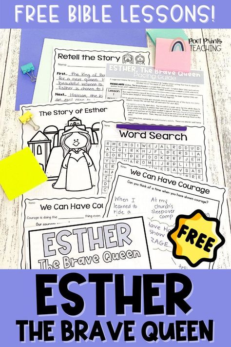 FREE Bible lessons for 1st, 2nd, and 3rd grades. Dive into the story of Esther with these engaging Bible Lessons that are perfect for Sunday school and children's church. A free scripted Bible lesson for kids is one click away! Sunday School Lessons For Elementary Age, Queen Esther Bible Story, Queen Esther Bible, Esther Bible Study, Sunday School Lessons For Kids, Bible Lesson For Kids, Free Sunday School Lessons, Esther Bible, Story Of Esther