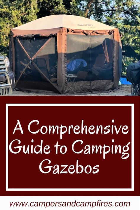 How to Pick the Best Camping Gazebo Improving Life, Camping Gazebo, Camping Set Up, Camping Set, Camping Tips, Life Improvement, Canopy Tent, Rv Camping, Rain Shower