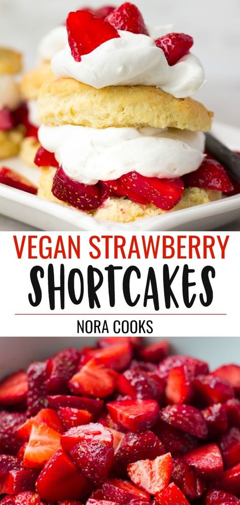 Grilling Vegetarian, Strawberry Shortcake Recipe Easy, Vegan Strawberry Shortcake, Healthy Vegan Dessert, Vegan Journey, Endo Diet, Strawberry Shortcake Recipe, Comfort Recipes, Spring Time Desserts