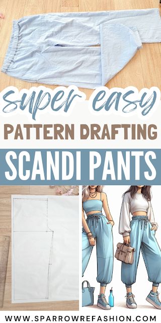 Pants Pattern Drafting, Pattern Drafting Tutorials For Beginners, Pattern Drafting Tutorials, Pants Sewing Pattern, Scandinavian Fashion, Jumpsuit Pattern, Pattern Drafting, Pants Design, Fit Pants