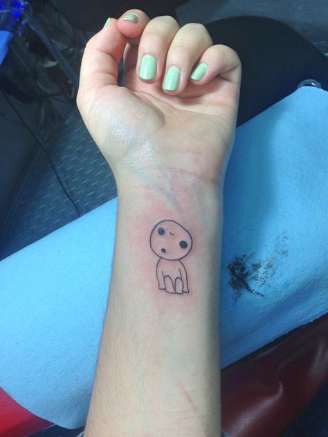 Tree Spirit Tattoo, Kodama Tattoo, Cow Tattoos, Princess Mononoke Tattoo, Ghost Friends, Studio Ghibli Tattoo, Inspiring Tattoos, Cow Tattoo, Spirit Tattoo