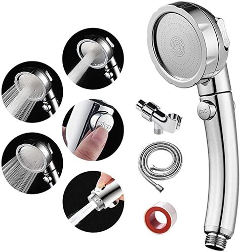 Amazon.com: high pressure shower head Detachable Shower Head, Adjustable Shower Head, High Pressure Shower Head, Spa Shower, Angle Bracket, Shower Parts, Water Valves, Handheld Shower Head, Shower Arm