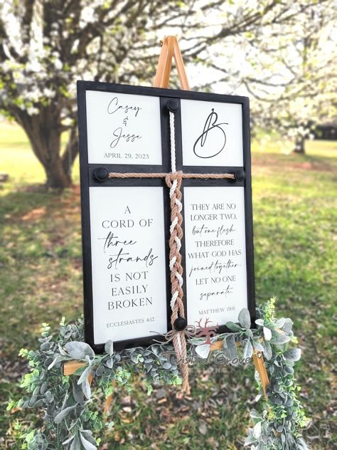 Braid Unity Ceremony, Gods Knot Unity Ceremony, Ecclesiastes 4:12 Wedding, Three Strand Wedding Ceremony, Chord Of 3 Strands Unity Ceremony, A Cord Of Three Strands Wedding Signs, 3 Chord Wedding Ceremony, Unity Cross Braid, Cord Of Three Strands Wedding Cross