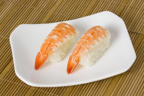 Sushi - Ebi Nigiri. Japanese food - Ebi nigiri on a plate #Sponsored , #Affiliate, #sponsored, #Ebi, #nigiri, #plate, #Nigiri Shrimp Nigiri, Sushi Nigiri, Sushi Nigiri Aesthetic, Crab Onigiri, Ebi Sushi, Nigri Sushi, Japanese Food, Stock Images Free, Ethnic Recipes