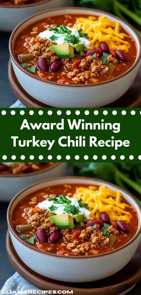 Looking for dinner recipes? This award-winning turkey chili recipe is a hit! A delicious chili recipe, it's perfect for chili meals, dinner ideas, or an easy dinner for two. Chili Meals, Turkey Chilli, Turkey Chili Crockpot, Chili Recipe Healthy, Turkey Chili Healthy, Turkey Chili Recipe, Chili Recipe Turkey, Best Chili Recipe, Chili Recipe Crockpot