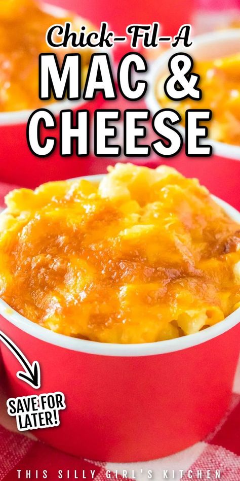 Copycat Chick Fil A, Mac And Cheese Recipe, Fast Easy Meals, Mac N Cheese Recipe, Chick Fil A, Seasonal Recipes, Delicious Dinner Recipes, Dinner Dishes, The Restaurant