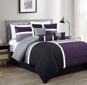 Couples Room Ideas Bedrooms, Couples Room Ideas, Purple And Grey Bedroom Ideas, Purple And Gray Bedroom Ideas, Breakfast Pillow, Couples Room, Purple Bedding Sets, Grey Bedroom Ideas, Glam Bedroom Decor