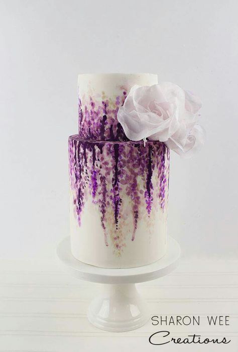 ИДЕАЛЬНО ДЛЯ НАШЕЙ СВАДЬБЫ <3 Cupcakes For Women, Birthday Cupcakes For Women, Wisteria Cottage, Barrel Cake, Purple Cake, Purple Wedding Cakes, Fondant Wedding Cakes, Purple Cakes, Floral Wedding Cakes