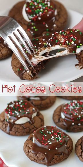 Jul Kaka, Dessert Halloween, Hot Cocoa Cookies, Biscotti Al Cacao, Holiday Cookie Exchange, Cocoa Cookies, Best Christmas Cookies, Chocolate Cookie Recipes, India Food