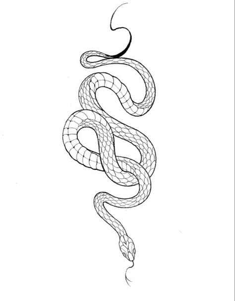 Snake Outline, Snake Sketch, Minimal Tattoo Designs, Minimal Tattoo Ideas, Magic Runes, Serpent Tattoo, Simple Tattoos For Guys, Snake Drawing, Snake Tattoo Design