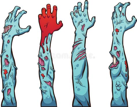 Monster Arms Drawing, Zombies Artwork, Zombie Hands, Zombie Drawings, Zombie Cartoon, Zombie Illustration, Arte Zombie, Arm Drawing, Zombie Art