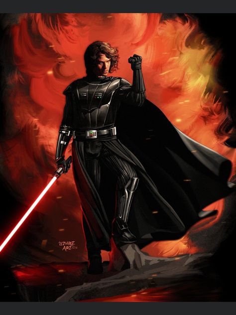 Uzuri Art, Anakin Darth Vader, Jedi Art, Anakin Vader, Dark Vador, Dark Side Star Wars, Star Wars Books, Star Wars Anakin, Star Wars Concept Art