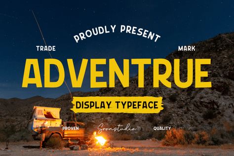 “Adventrue” is an adventurous font that captures the excitement of exploration and the unknown. With rugged letterforms and bold strokes, it adds a touch of curiosity to designs. Perfect for travel posters, branding, and outdoor-themed projects that inspire wanderlust. Embrace the explorer’s spirit with “Adventrue” and infuse your designs with adventure. Adventrue font is available […] Get your free download of the Adventrue Font now at FreeFontDL - Free Font Download! Travel Font, Organic Font, Adventure Font, Travel Fonts, Adventure Fonts, Adventure Branding, Free Font Download, Store Banner, Kid Fonts