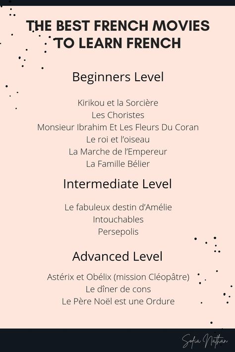 French Novels For Beginners, Books To Learn French, Learn French Intermediate, Tips To Learn French, French Books For Beginners, French Podcasts For Beginners, French Movies To Learn French, French Films To Watch, French Learning Tips