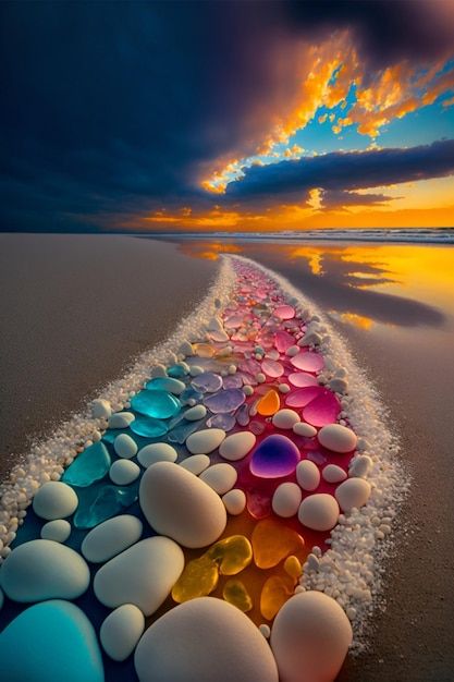 Beautiful Beach Pictures, Rainbow Rocks, Rainbow Beach, Rainbow Photo, Sea Coast, Rainbow Aesthetic, Beach Rocks, Portrait Canvas, Rainbow Wallpaper