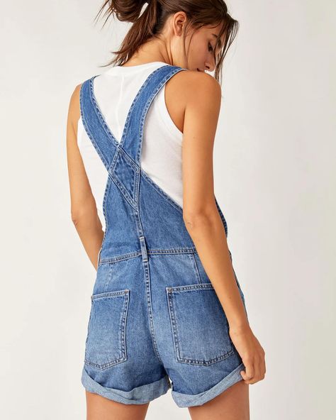 It’s back!!!! These Ziggy Free People shortalls feature a bib-and-brace silhouette, front bib pocket, adjustable straps, and frayed cuffs for a lived-in feel. Perfect for warmer weather and outdoor adventures, these shortalls are a must-have Free People staple with a touch of heritage and fun!😍 www.ullala.ca #canadianboutique #springoutfit #summeroutfit #summerlook #summerstyle #outfitinspiration #springfashion #summerfashion #shopwithus #shoplocal #didsbury #shopthelook #didsburyboutique #... Ziggy Overalls, Denim Shortalls, Smaller Hips, Cold Fits, Shady Lady, Black Tape, Pink Moon, Mink Pink, Latest Fashion For Women