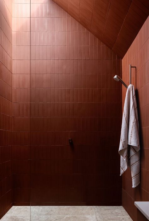 Terracotta Bathroom, Australian Beach House, Wren House, Australian Beach, The Local Project, Natural Clay, Bathroom Inspo, House Bathroom, Wet Rooms