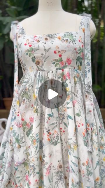 Aneri India on Instagram: "Adorned with intricate floral-inspired prints, it effortlessly brings the serene essence of the blossoming Garden  to your wardrobe……
Floral Themed white Short frock from @aneriindia 

To shop online DM us 
Price - 2,800 INR 
Available sizes - XS,S,M,L,XL,2XL" White Short Frock, Floral Print Frock, Short Frock, White Short, White Shorts, Essence, Floral Prints, Bring It On, India