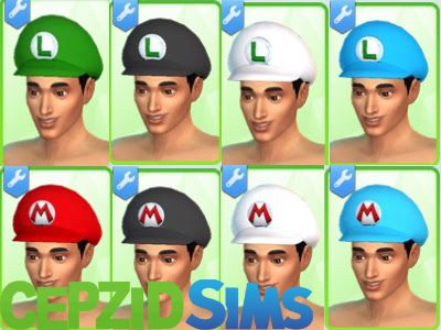 Unisex - Mario Overall Outfits and Hats | SimsWorkshop Overall Outfits, Mario Hat, Sims 4 Cc Skin, Overall Outfit, Men Trousers, Jeans Kids, Sims Mods, Sims 4 Cc, Maxis Match