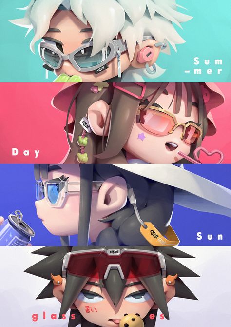 ArtStation - Summer Rush X Sunglasses, Dinsai studio Dinsai Studio, New Face, Summer Holiday, Rush, Sunglasses