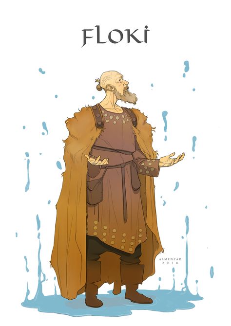 Floki Vikings Fanart, Floki Vikings, Pathfinder Character, Armor Concept, Fantasy Rpg, Cartoon Character Design, Medieval Fantasy, Dnd Characters, Animated Movies