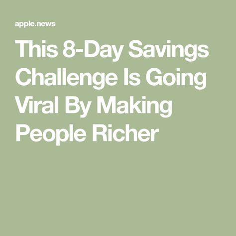 This 8-Day Savings Challenge Is Going Viral By Making People Richer The Penny Hoarder, Emergency Preparation, Show Me The Money, Win Money, Going Viral, Buying Groceries, Saving For Retirement, Savings Challenge, Savings Account