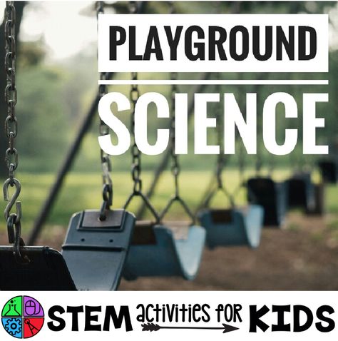 Playground science - explore pendulums with the scientific method at the playground. Let your kids experiment to find out what affects a pendulum's period. Playground Science, Steam Elementary, Pendulum Physics, Ada Twist Scientist, Grade 3 Science, Stem Activities For Kids, Science Technology Engineering Math, Stem Elementary, The Scientific Method